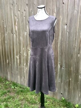 Philosophy Charcoal Gray Sleeveless Midi A-Line Dress